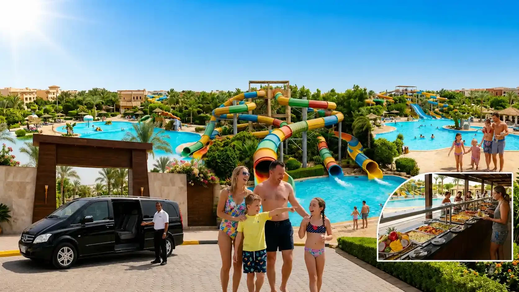 Jungle Water Park Day Out from Hurghada