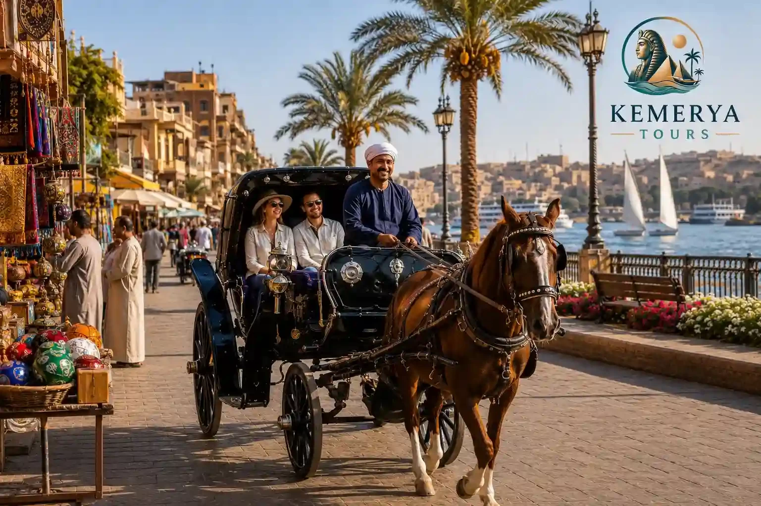 Aswan Evening Horse Carriage Ride & Market Tour