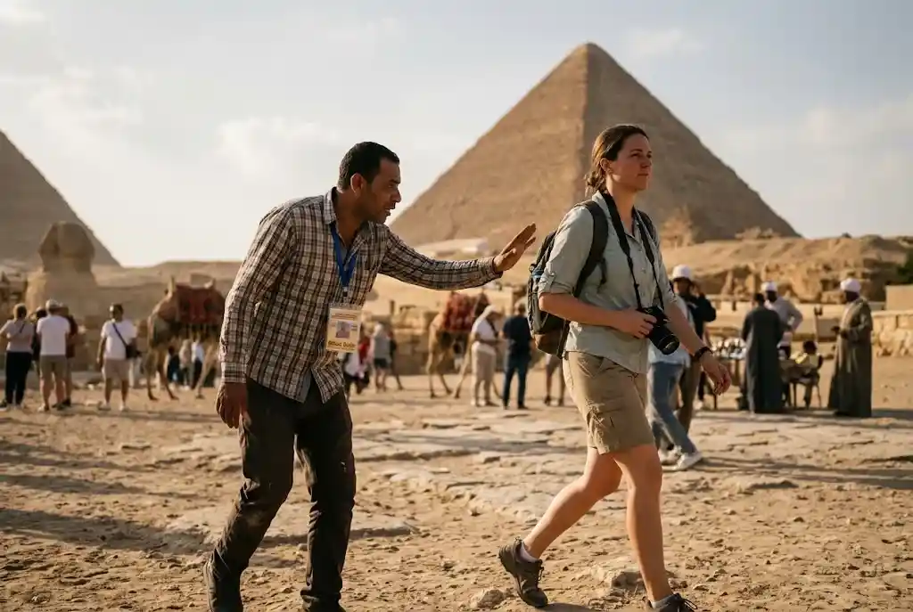 The Giza Pyramid "Ticket Checkers"